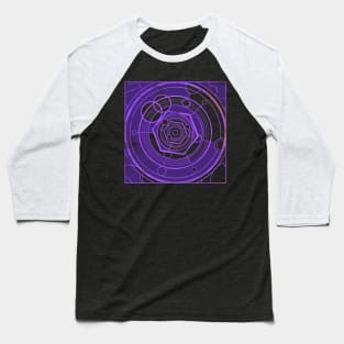 Weathered Clockwork - Purple (Gallifreyan inspired) Baseball T-Shirt